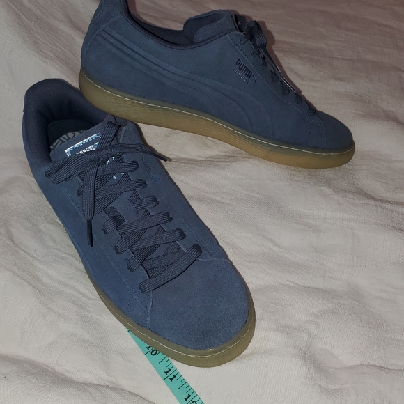 Puma Men's Suede Navy Sneakers - Picture 4 of 8